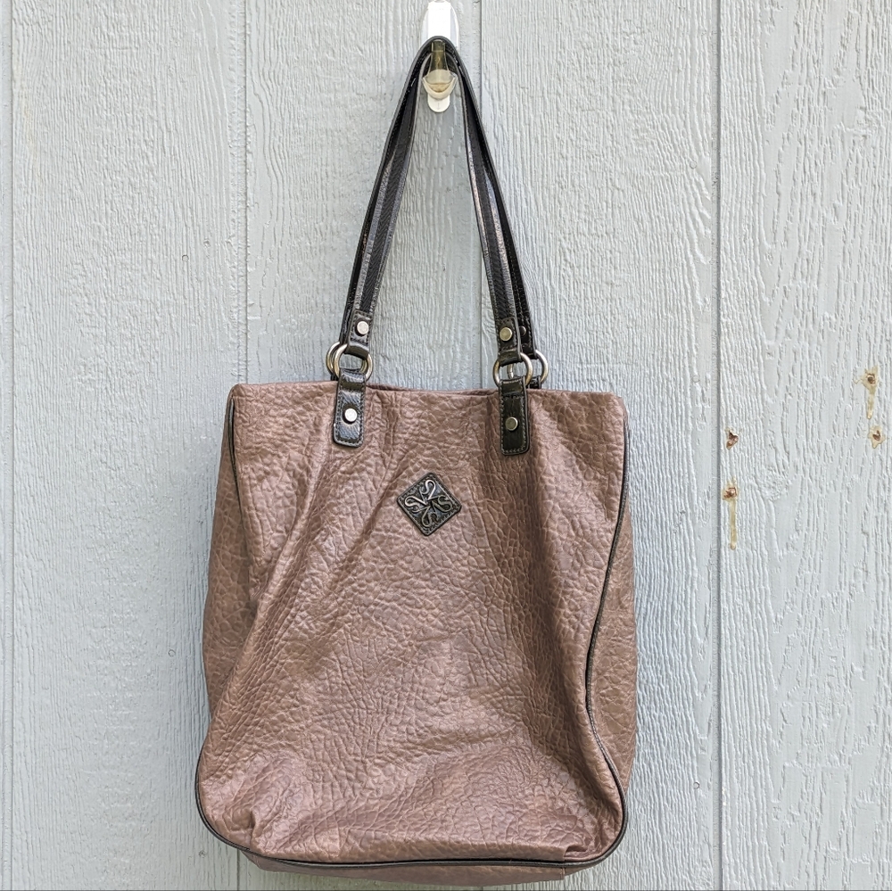 Simply Vera‎ Vera Wang Tote Bag Taupe Faux Leather